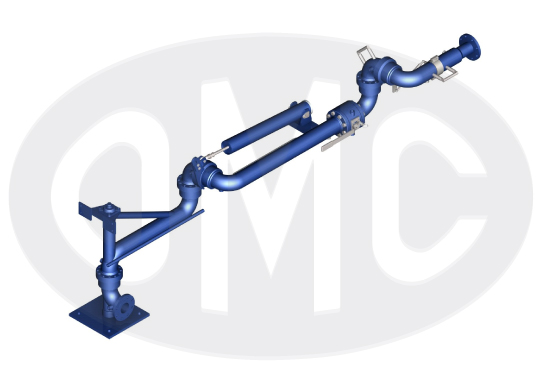 Triple range jacketed bottom unloading arm 2454-BC-JACK