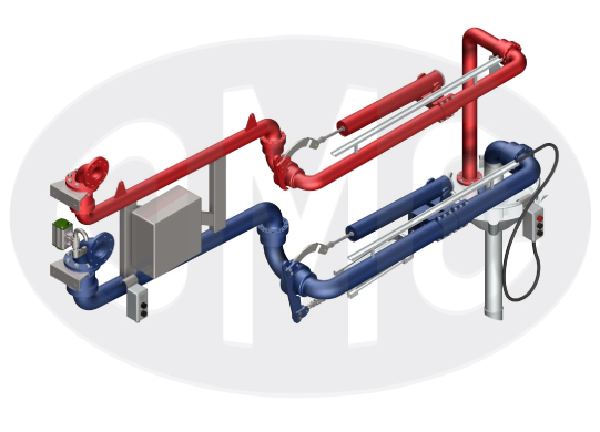 Long range jacketed top loading arm with rigid vapour return line 2902-JACK