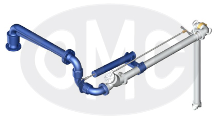 Long range top loading arm with unsupported boom 2239-UB