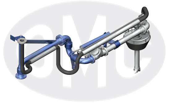 Long range top loading arm with vapour recovery system 2620